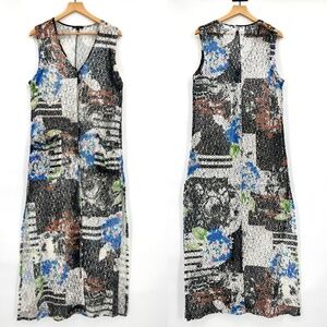 VTG Y2K Alberto Malaki Crochet Sleeveless Maxi Duster